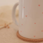Rosa Herzen Tasse