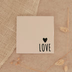 Quadratischer Untersetzer Love