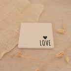 Quadratischer Untersetzer Love