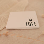 Quadratischer Untersetzer Love