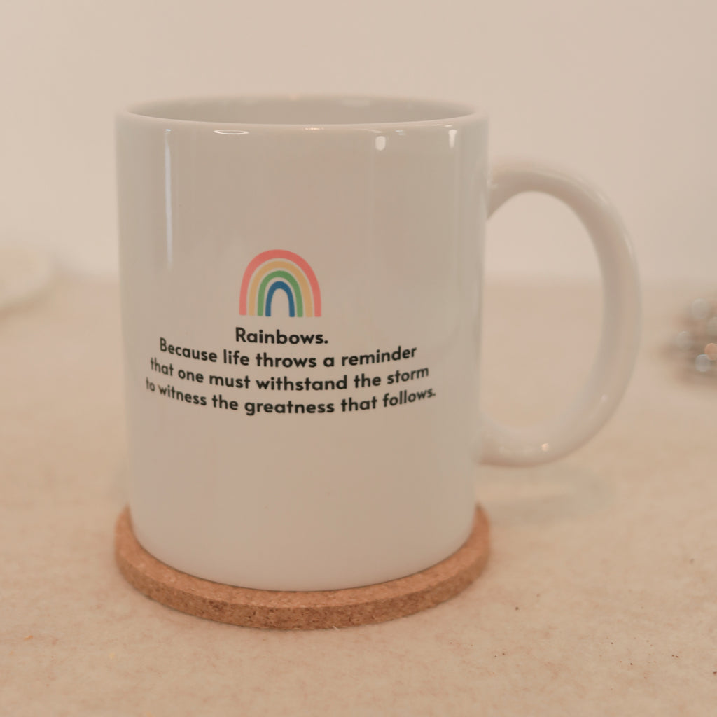 Regenbogen Illustration mit Text
