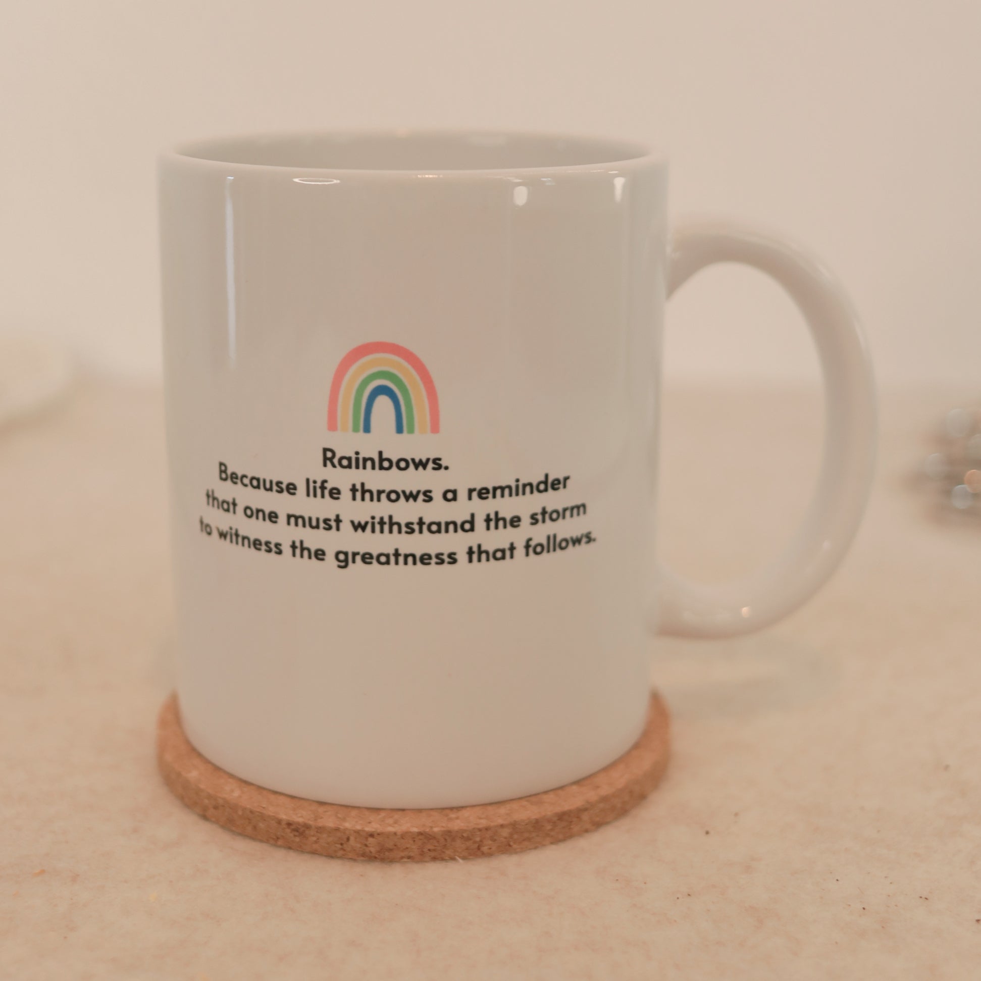 Regenbogen Illustration mit Text