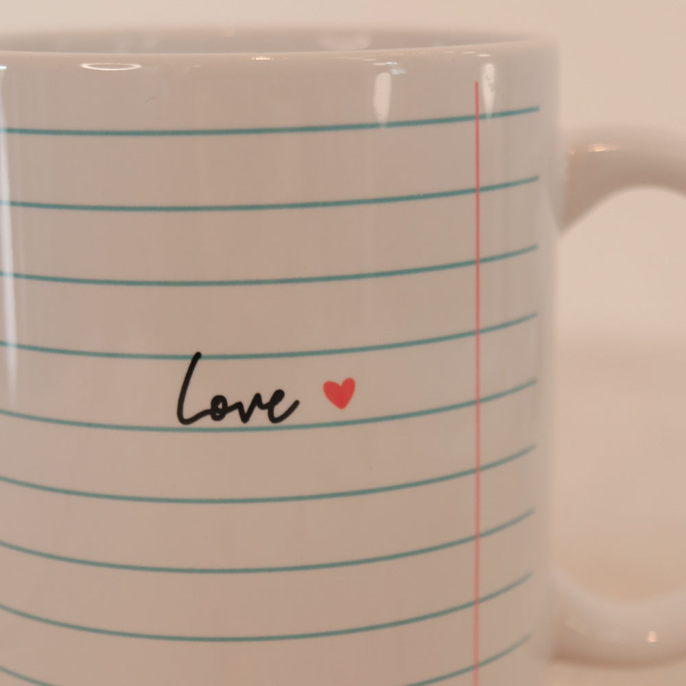 Love Notizblock Tasse
