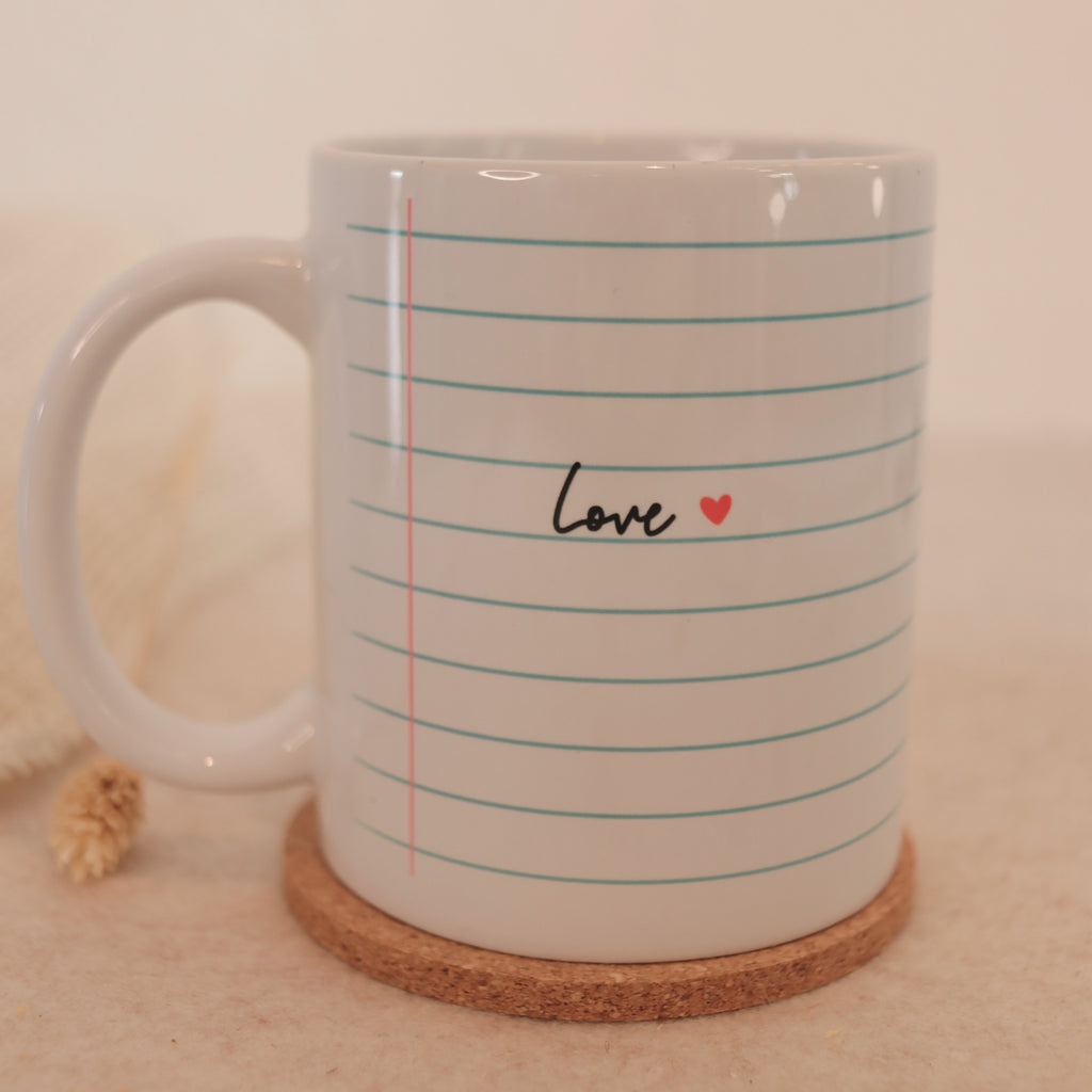 Love Notizblock Tasse