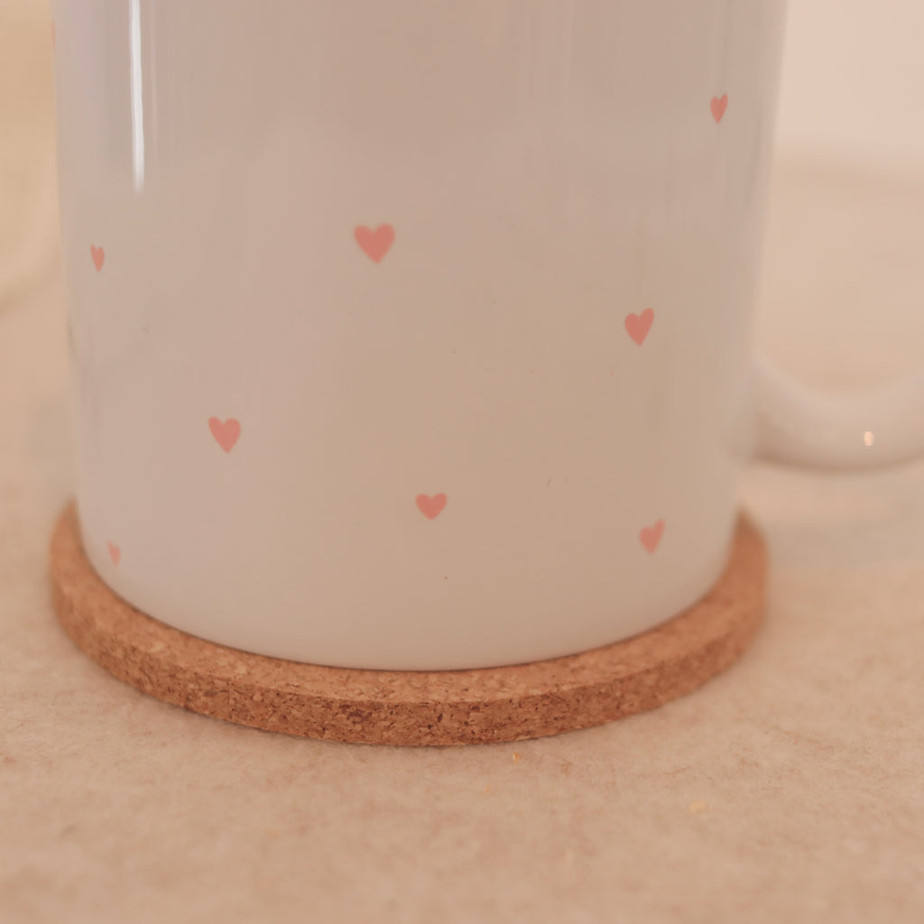 Rosa Herzen Tasse