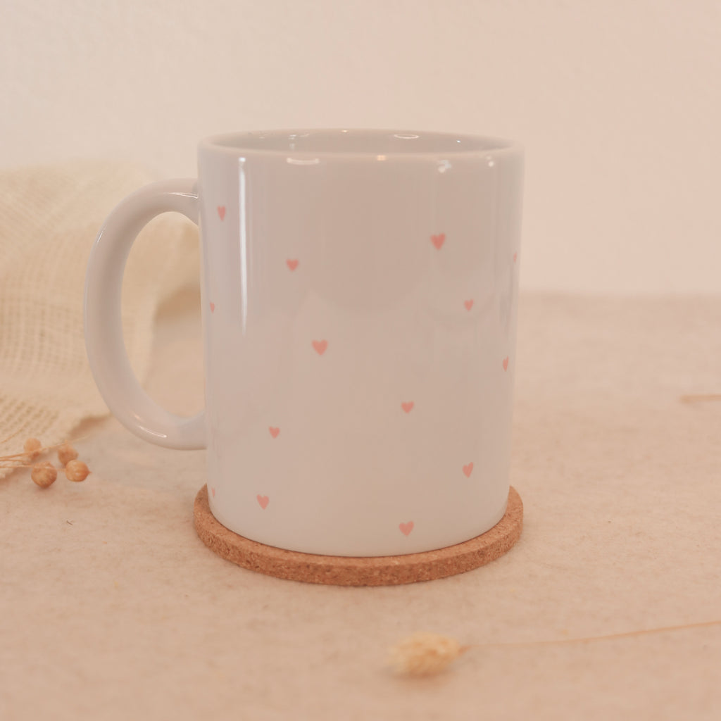 Rosa Herzen Tasse