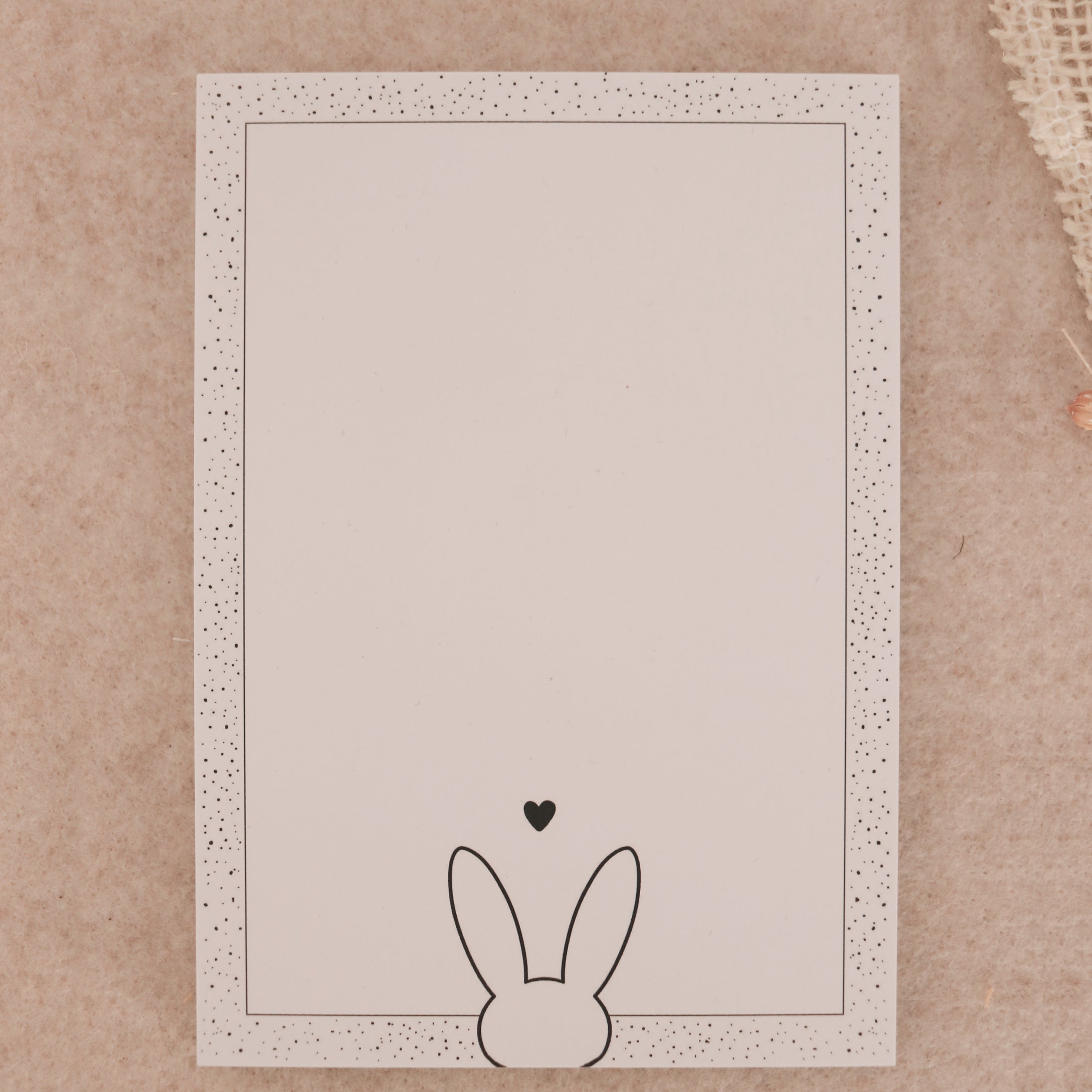 Notizblock A6 Hase Handgemacht