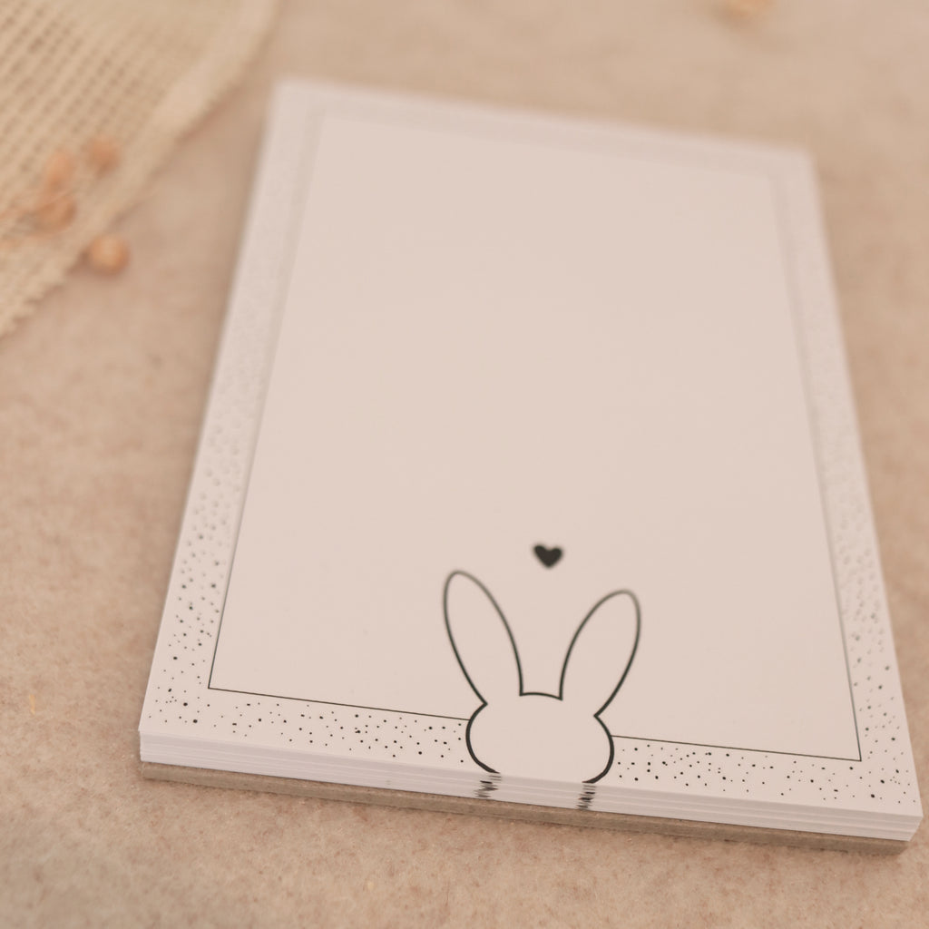 Notizblock A6 Hase Handgemacht