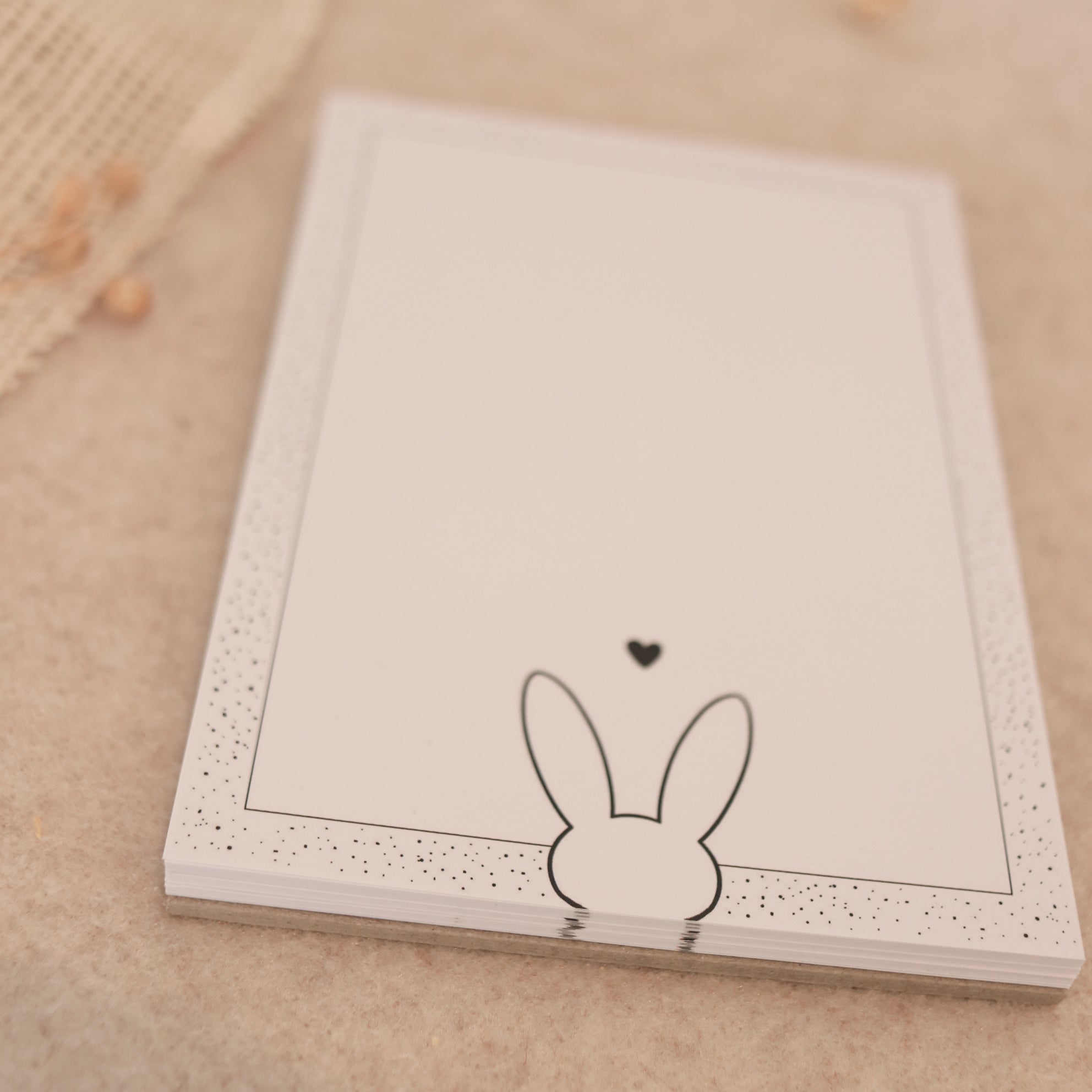 Notizblock A6 Hase Handgemacht