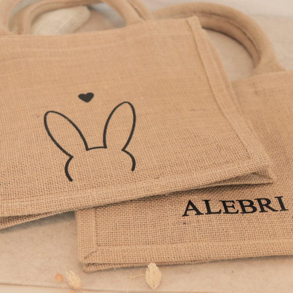 Jutetasche Hase