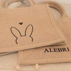 Jutetasche Hase