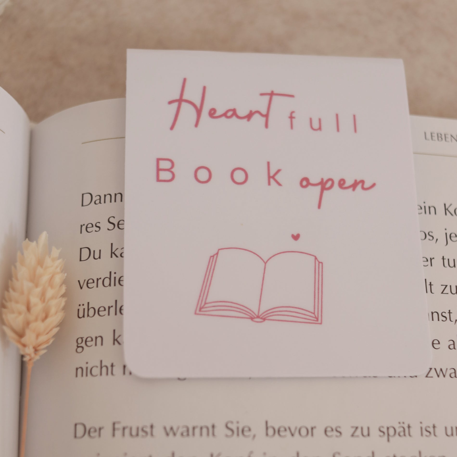 Heart Full Magnetisches Lesezeichen Handgemacht