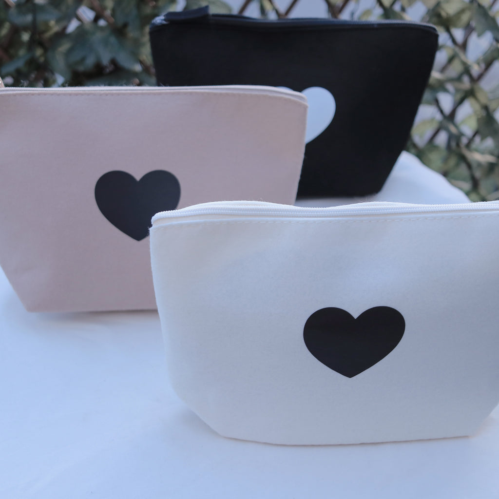 Herz Tasche Beige