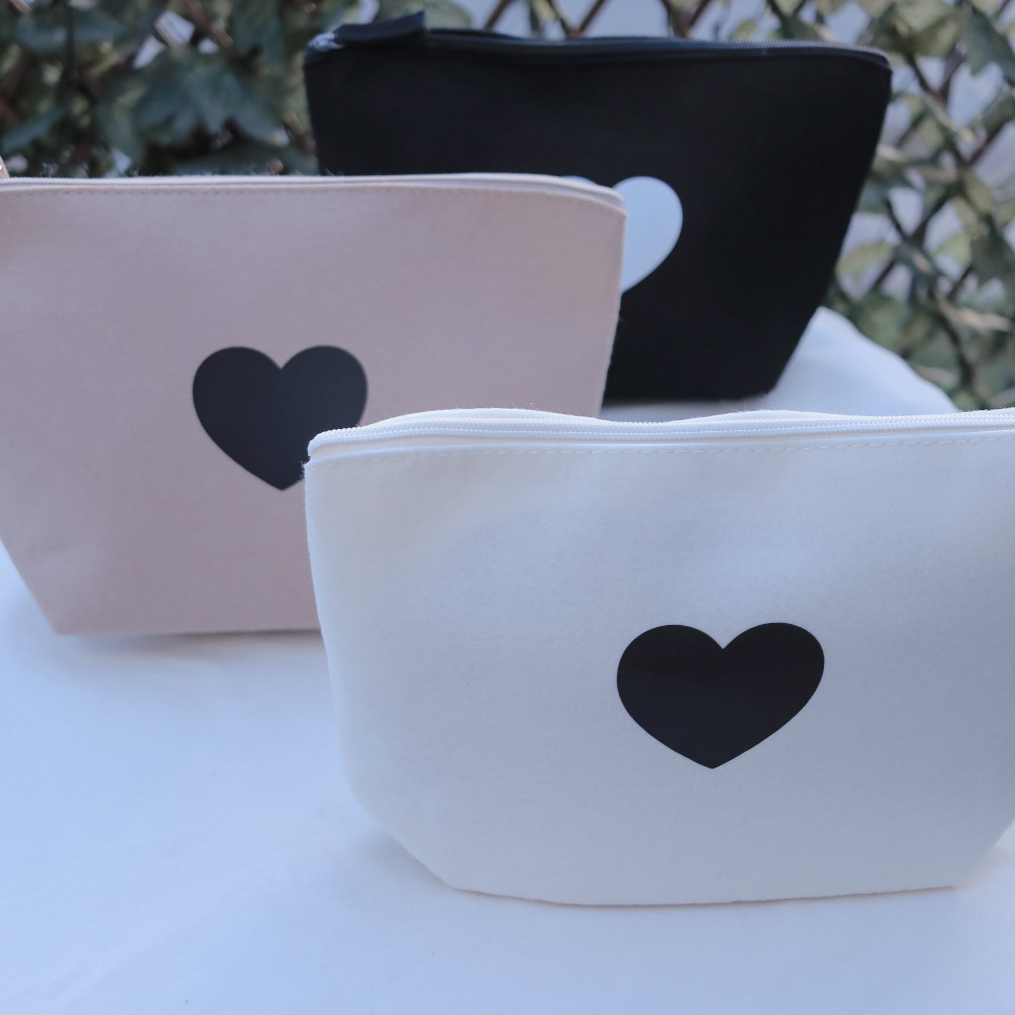Herz Tasche Beige