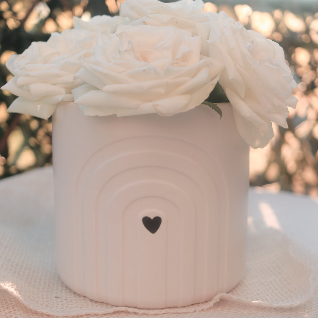 Keramikvase mit Herz