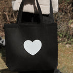 Tasche mit Herz Schwarz
