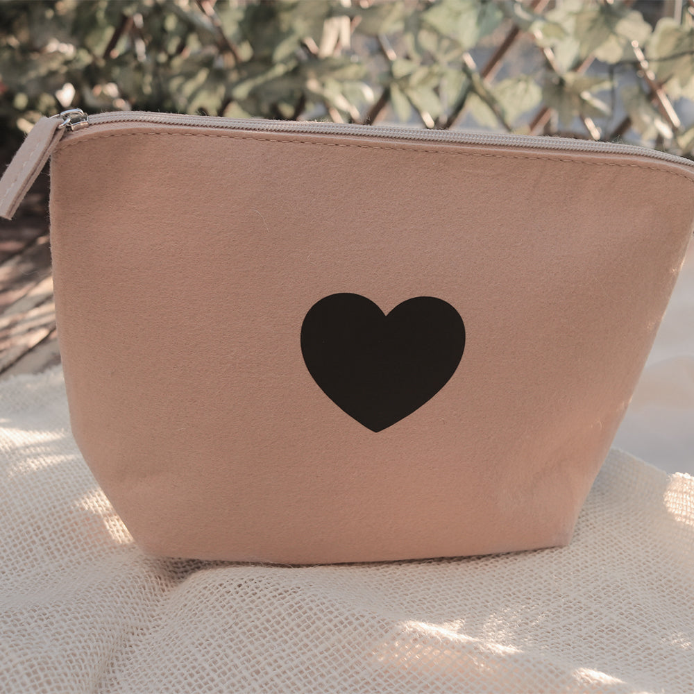 Herz Tasche Beige