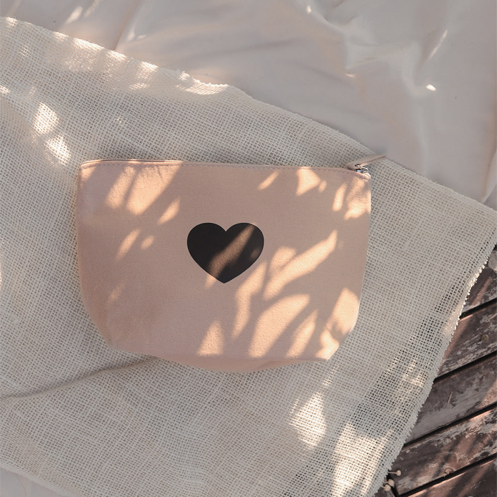 Herz Tasche Beige