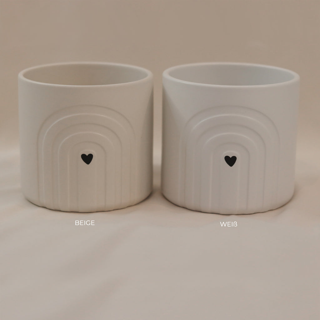 Keramikvase mit Herz