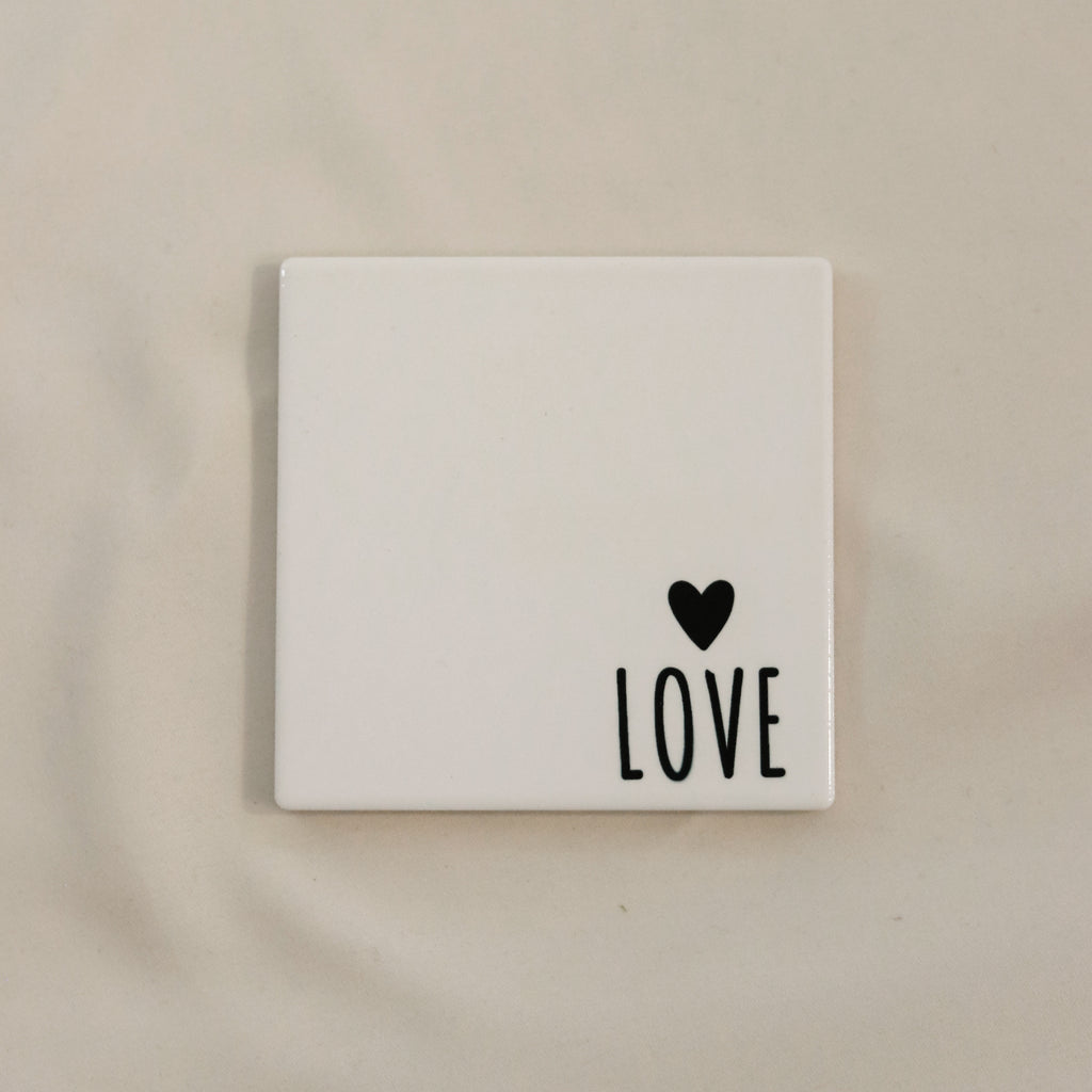 Quadratischer Untersetzer Love