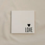 Quadratischer Untersetzer Love