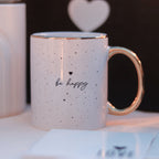 Tasse Happy mit Goldrand