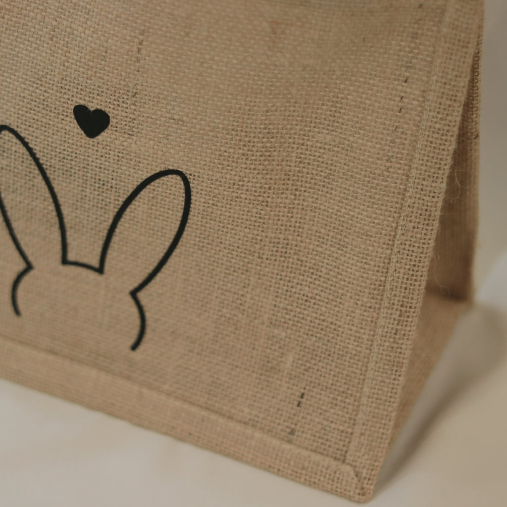Jutetasche Hase