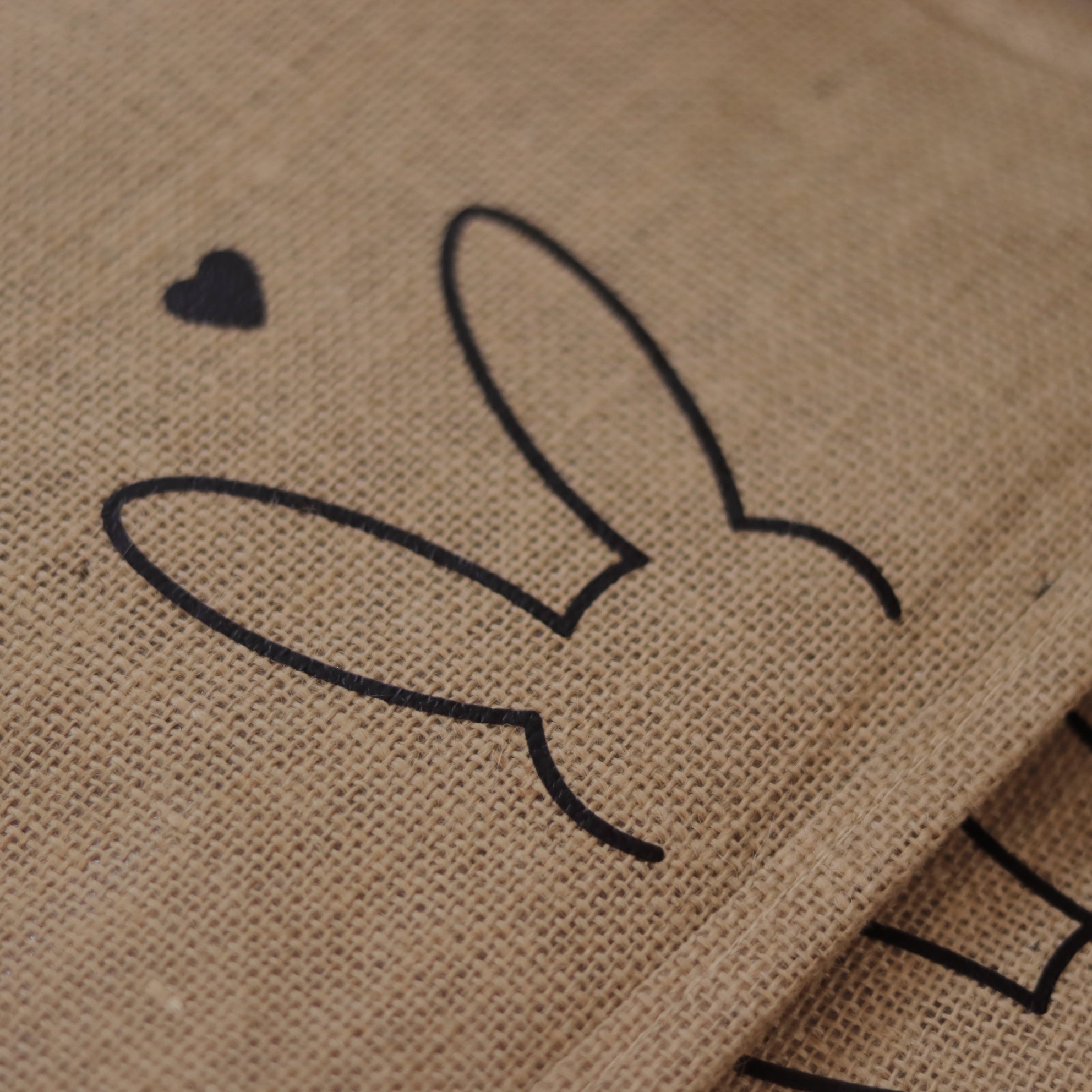 Jutetasche Hase