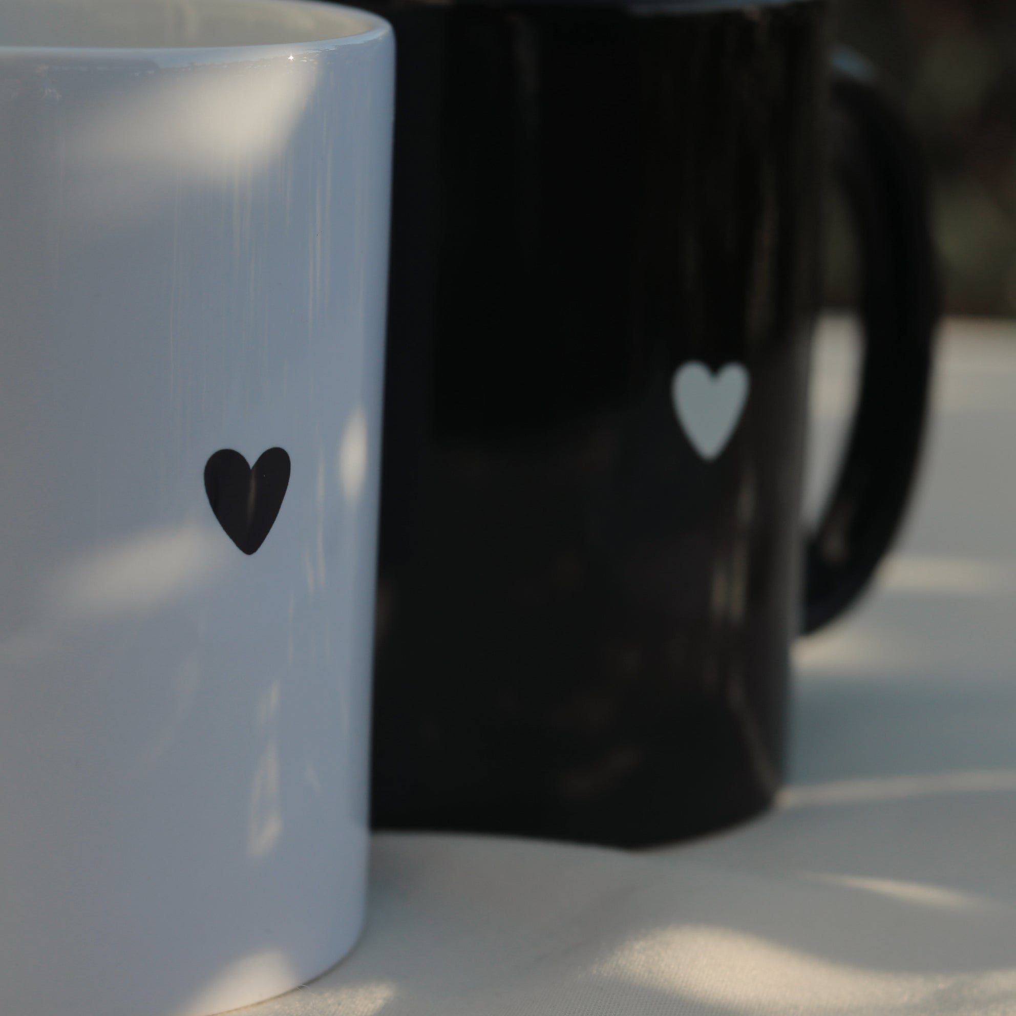 Tasse mit Herz Schwarz