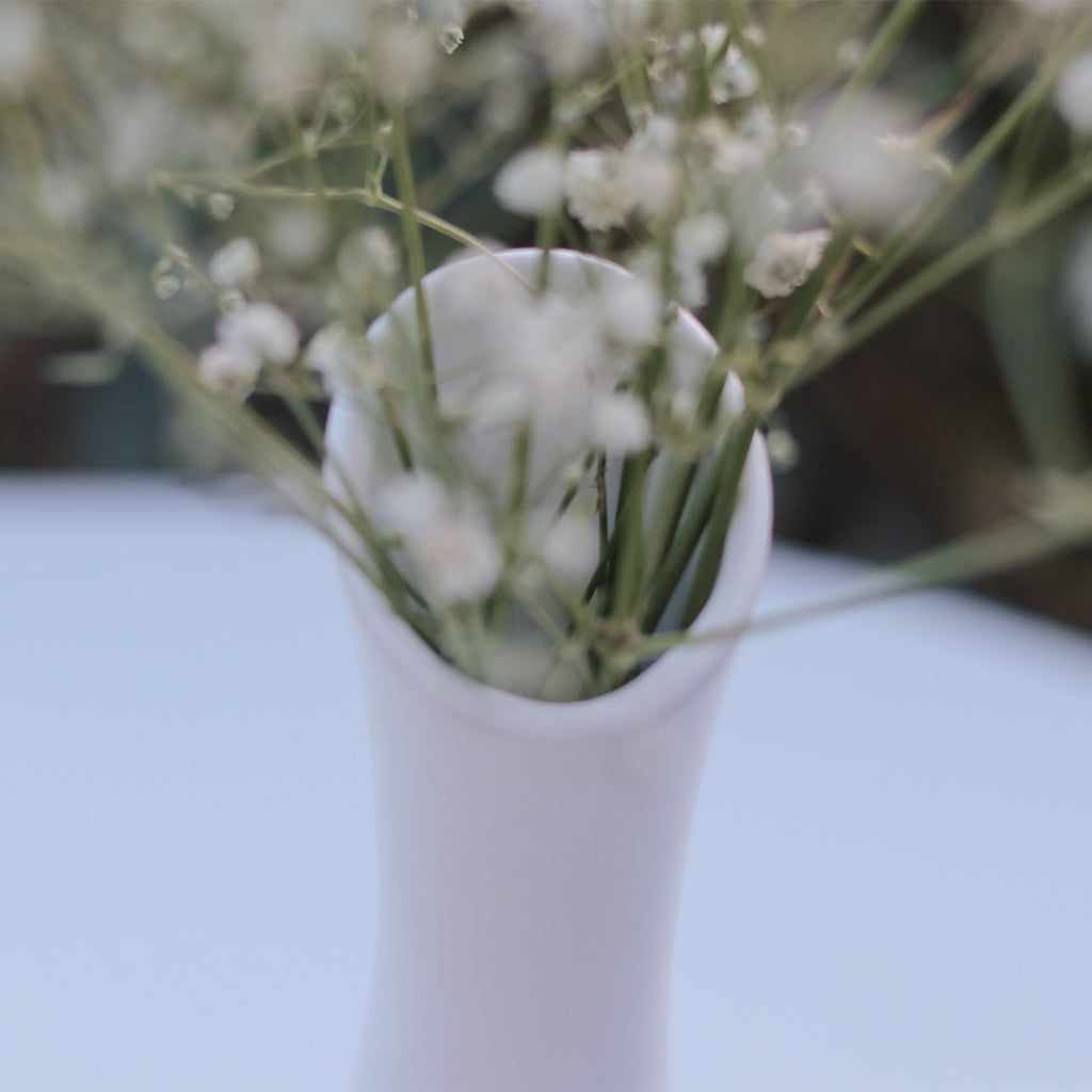 Porzellanvase mit Herz Weiß