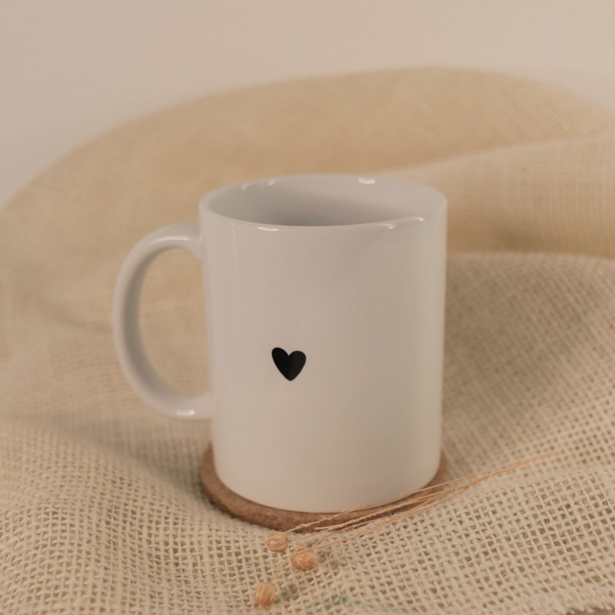 Tasse mit Herz Weiß