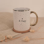 Tasse Happy mit Goldrand