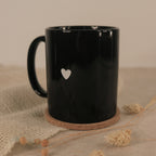 Tasse mit Herz Schwarz