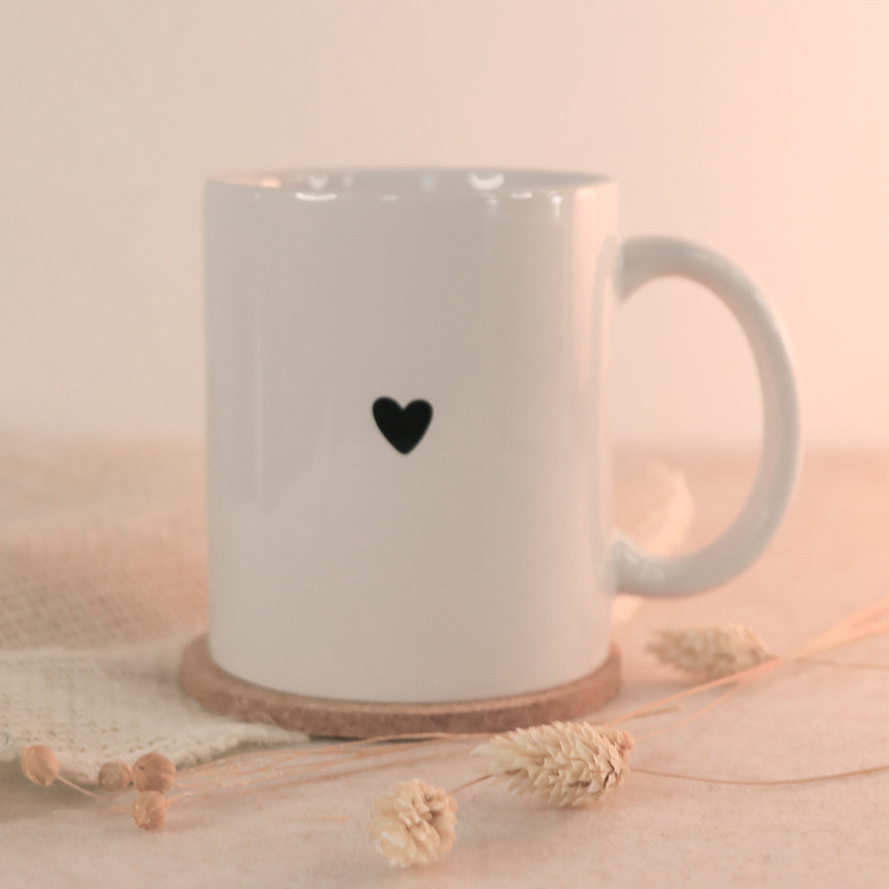 Tasse mit Herz Weiß