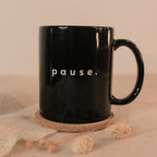 Tasse Pause in Schwarz