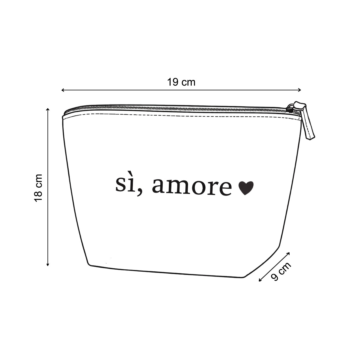Sì Amore Tasche Schwarz