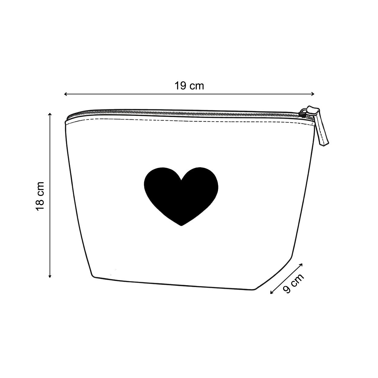 Herz Tasche Weiß