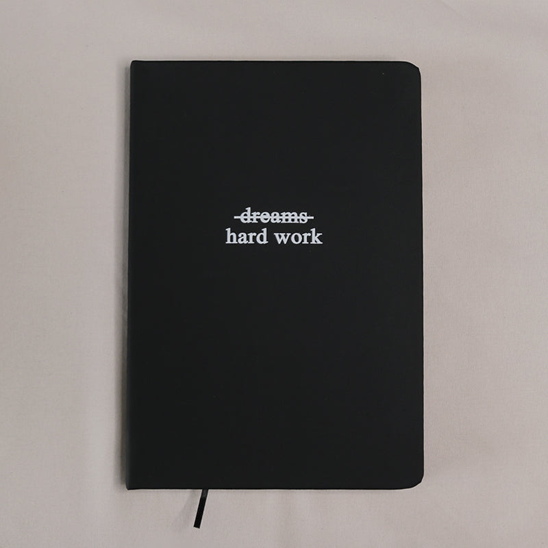 Notizbuch Hard Work Schwarz
