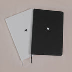 Notebook Heart White A5