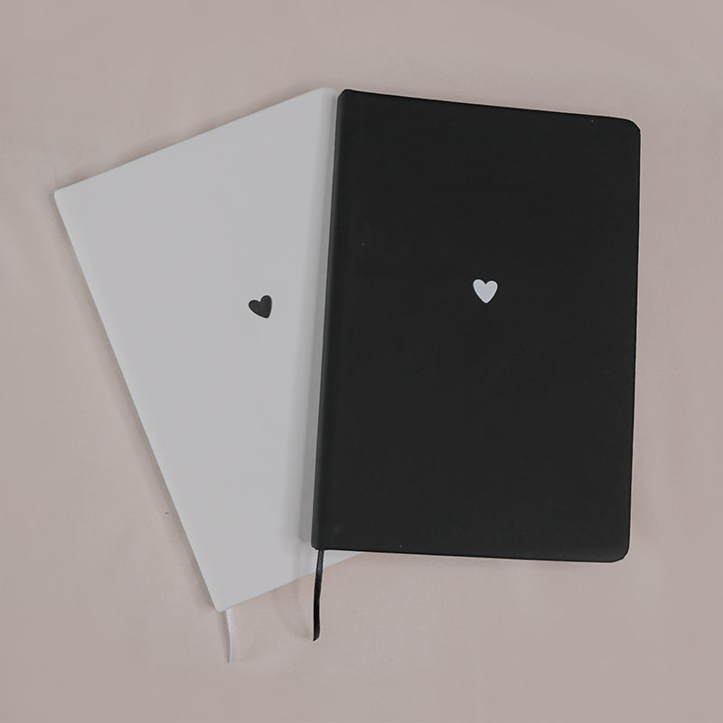 Notebook Heart White A5