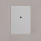 Notebook Heart White A5