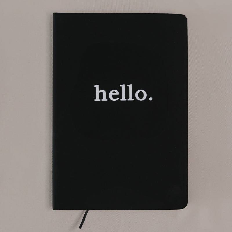 Notizbuch Hello Schwarz A5