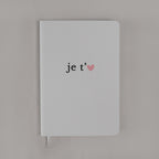 Notizbuch Je t'aime Weiß A5