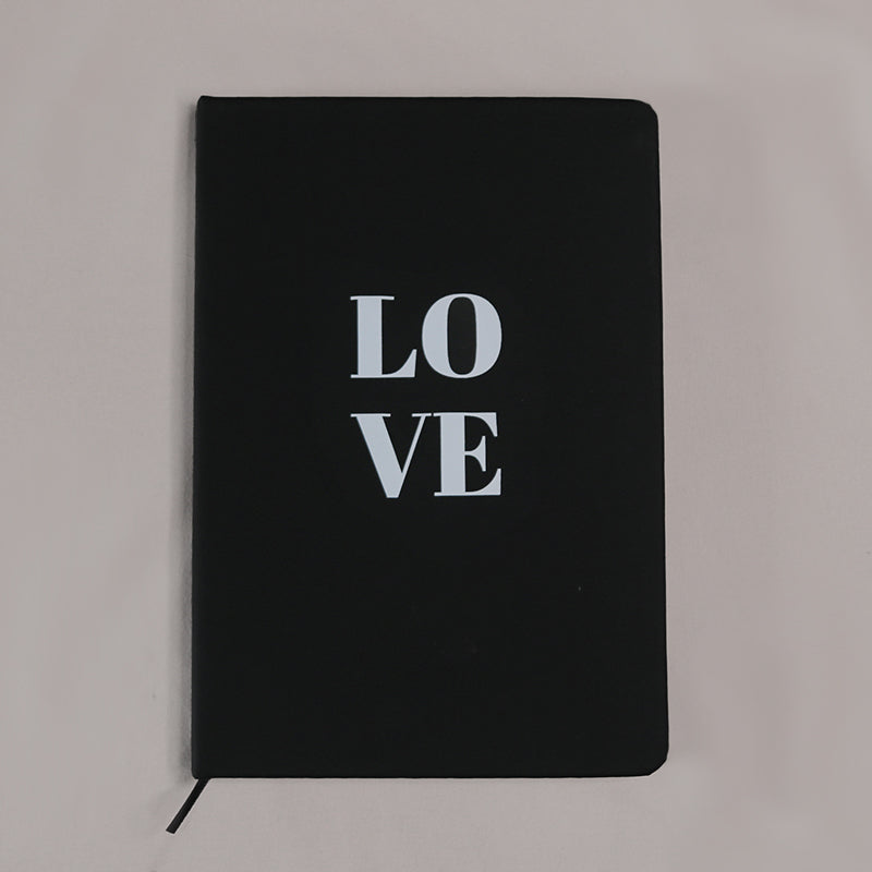 Notizbuch Love Schwarz A5