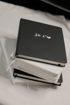 Notizbuch Je t'aime Schwarz A5